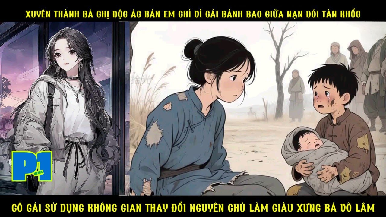 XUYÊN THÀNH CHỊ CẢ ĐỘC ÁC BÁN EM LẤY BÁNH BAO GIỮA NẠN ĐÓI, CÔ GÁI DÙNG KHÔNG GIAN LÀM GIÀU thumbnail