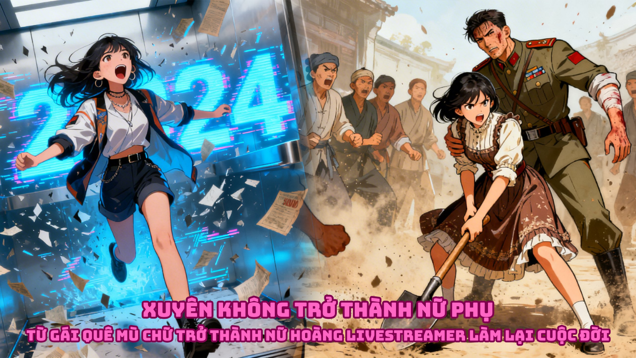 Xuyên Không Trở Thành Nữ Phụ: Gái Quê Mù Chữ Trở Thành Nữ Hoàng Livestreamer Làm Lại Cuộc Đời thumbnail