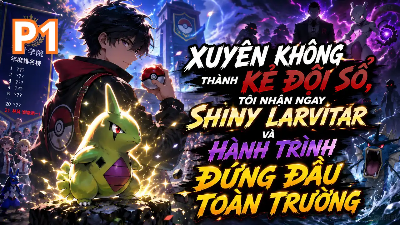 Xuyên Không Thành Kẻ Đội Sổ, Tôi Nhận Ngay Shiny Larvitar Và Hành Trình Đứng Đầu Toàn Trường thumbnail