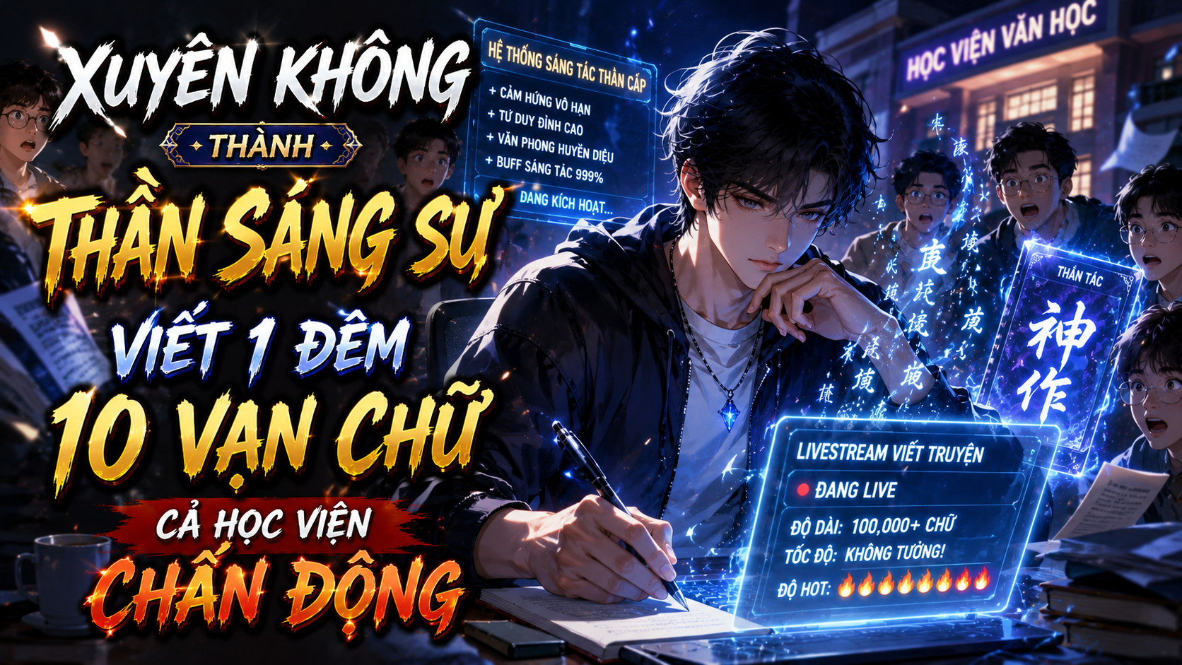 Bị Chê Là Phế Vật, Nhưng Sau 1 Đêm Hắn Viết Ra Tuyệt Phẩm Khiến Cả Thế Giới Quỳ Phục thumbnail