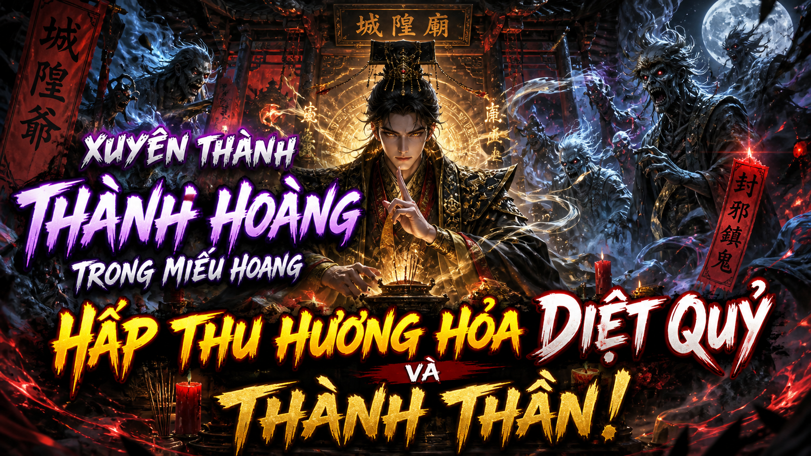 XUYÊN THÀNH THÀNH HOÀNG TRONG MIẾU HOANG, HẤP THU HƯƠNG HỎA DIỆT QUỶ VÀ THÀNH THẦN thumbnail