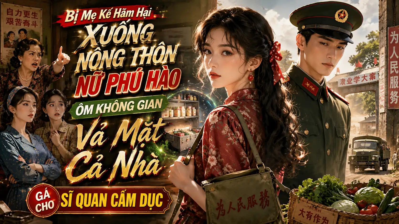 Bị Mẹ Kế Hãm Hại Xuống Nông Thôn Nữ Phú Hào Ôm Không Gian Vả Mặt Cả Nhà Gả Cho Sĩ Quan Cấm Dục thumbnail