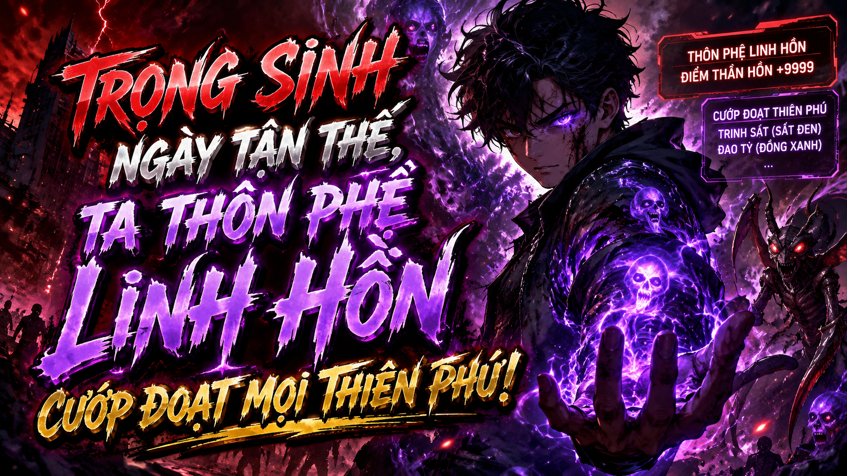 TRỌNG SINH NGÀY TẬN THẾ, TA THÔN PHỆ LINH HỒN CƯỚP ĐOẠT MỌI THIÊN PHÚ thumbnail