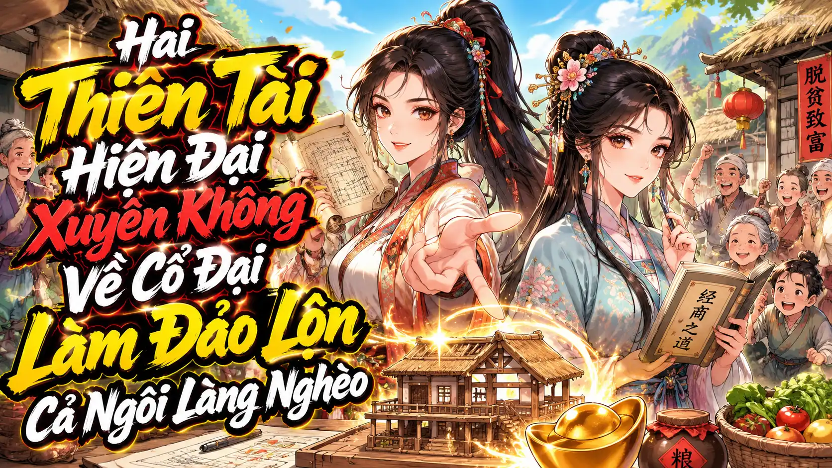 Hai Thiên Tài Hiện Đại Xuyên Không Về Cổ Đại: Làm Đảo Lộn Cả Ngôi Làng Nghèo thumbnail