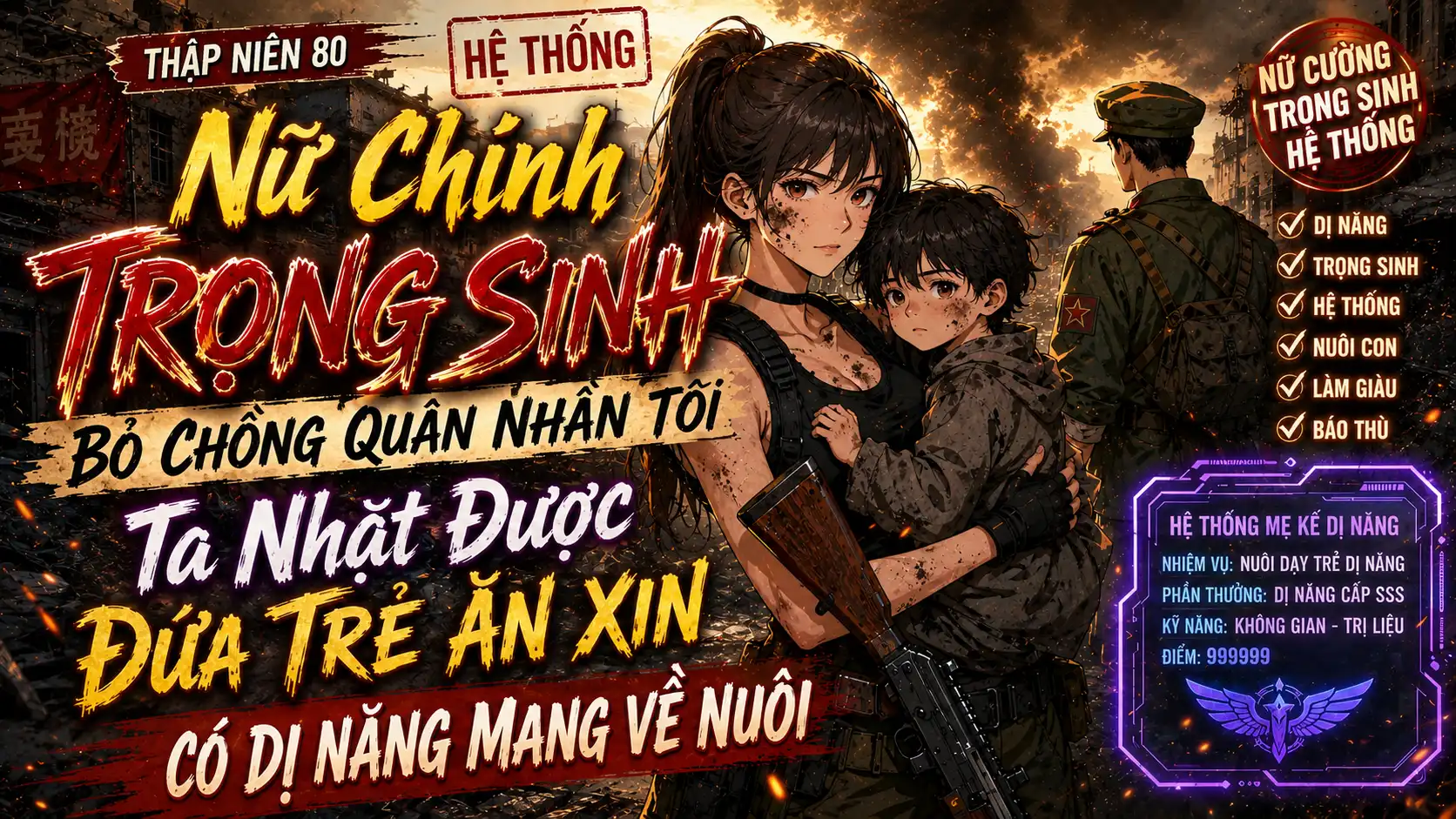 Nữ Chính Trọng Sinh Bỏ Chồng Quân Nhân Tồi Nàng Nhặt Được Đứa Trẻ Ăn Xin Có Dị Năng Mang Về Nuôi thumbnail