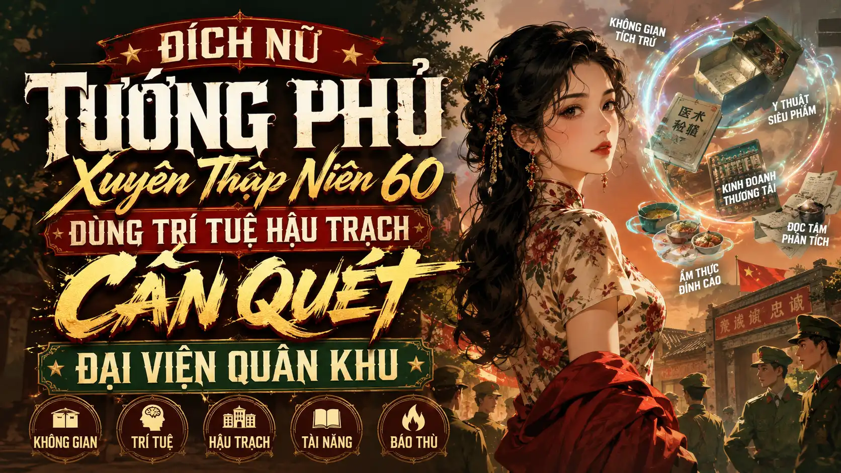 Đích Nữ Tướng Phủ Xuyên Thập Niên 60 Dùng Trí Tuệ Hậu Trạch Càn Quét Đại Viện Quân Khu thumbnail