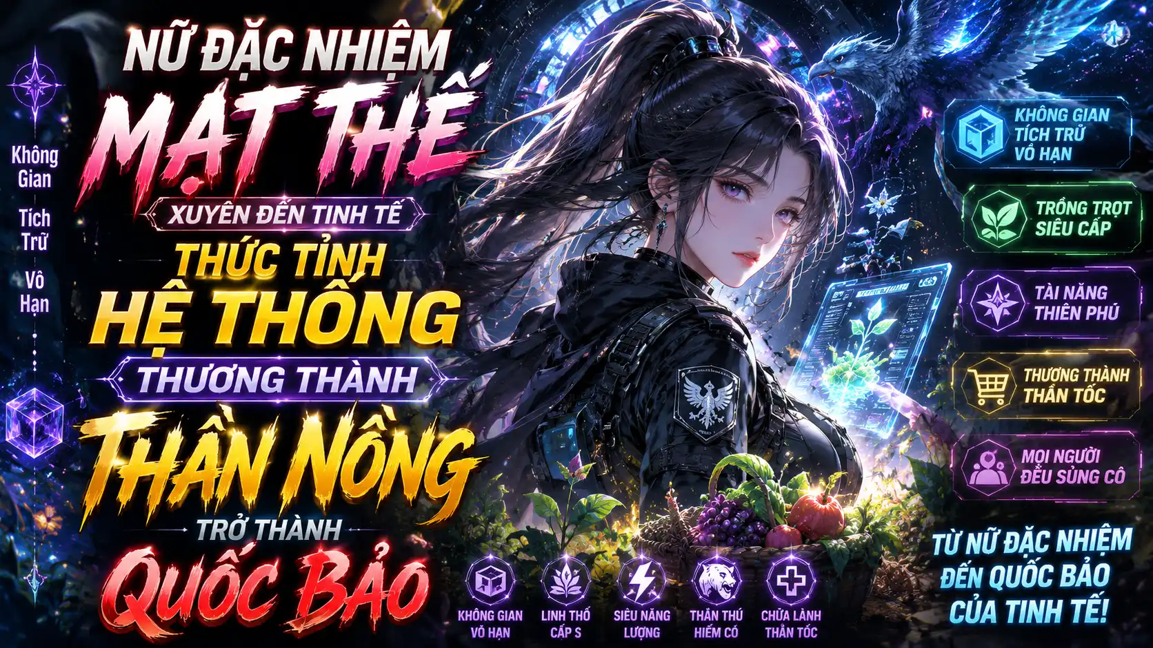 Nữ Đặc Nhiệm Mạt Thế Xuyên Đến Tinh Tế Thức Tỉnh Hệ Thống Thương Thành Thần Nông Trở Thành Quốc Bảo thumbnail