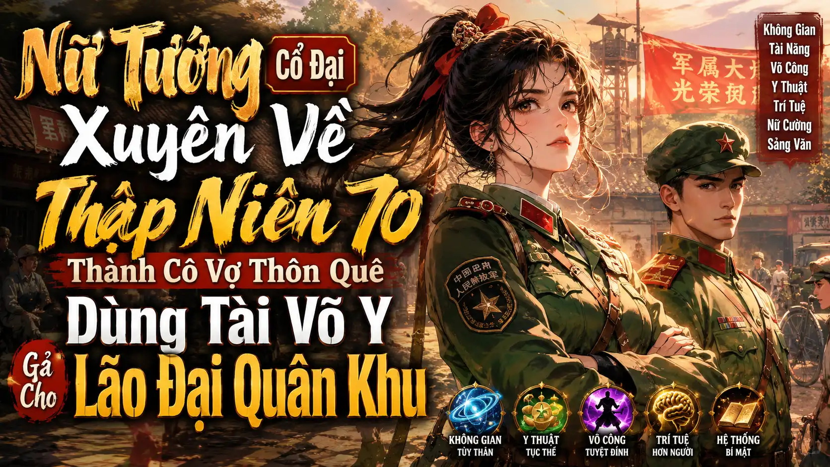 Nữ Tướng Cổ Đại Xuyên Về Thập Niên 70 Thành Cô Vợ Thôn Quê Dùng Tài Võ Y Gả Cho Lão Đại Quân Khu thumbnail