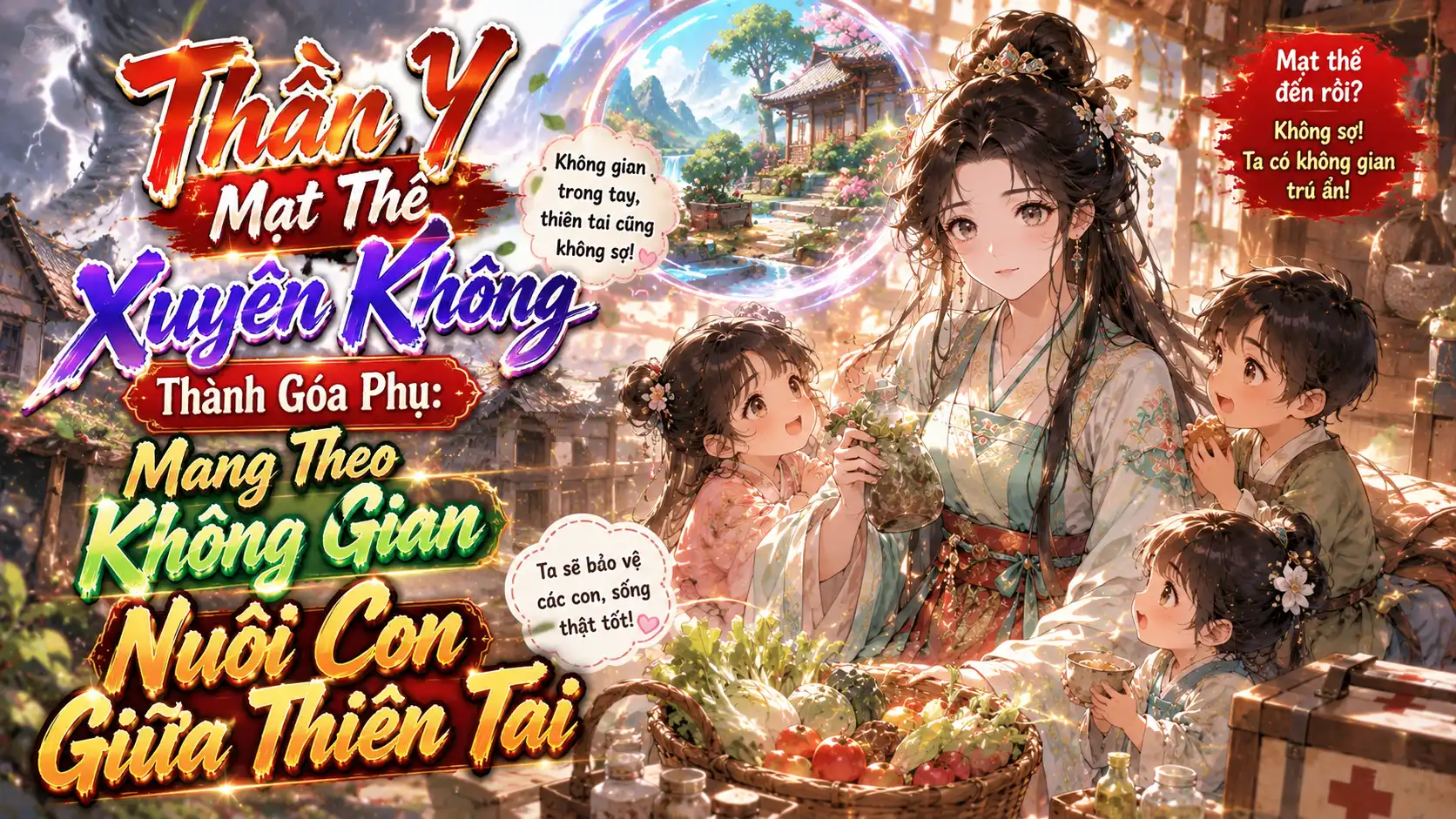 Thần Y Mạt Thế Xuyên Không Thành Góa Phụ: Mang Theo Không Gian Nuôi Con Giữa Thiên Tai thumbnail