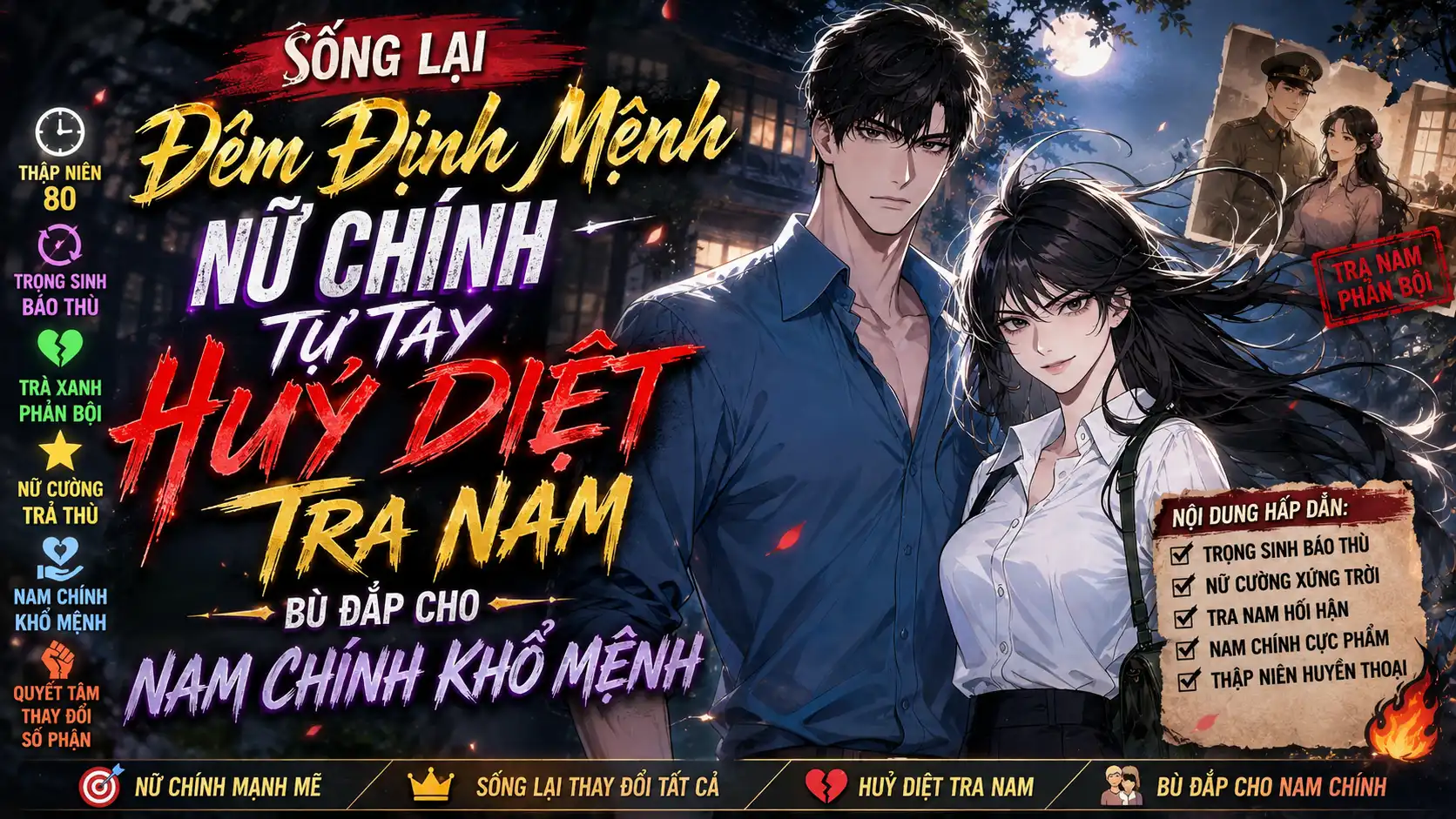 SỐNG LẠI ĐÊM ĐỊNH MỆNH NỮ CHÍNH TỰ TAY HỦY DIỆT TRA NAM BÙ ĐẮP CHO NAM CHÍNH KHỔ MỆNH thumbnail