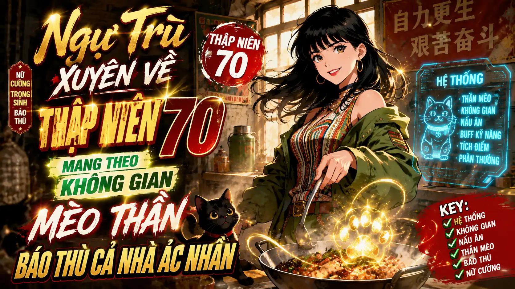 Ngự Trù Xuyên Về Thập Niên 70 Mang Theo Không Gian Mèo Thần Báo Thù Cả Nhà Ác Thần thumbnail